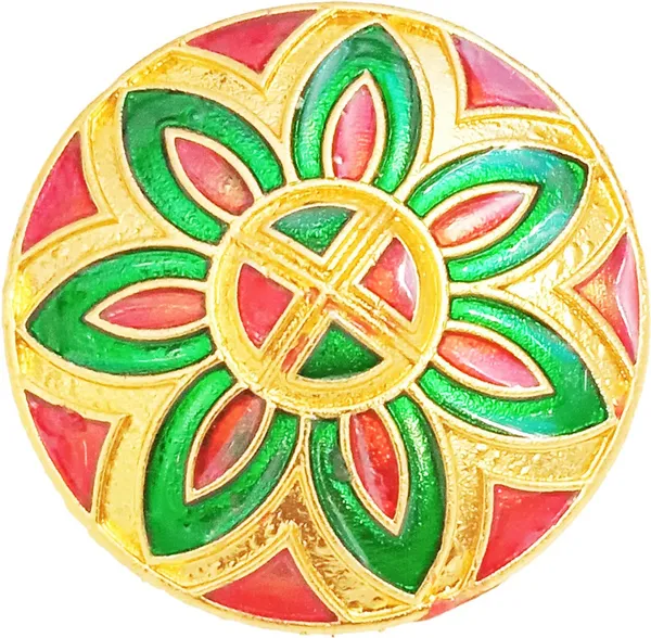 (Pack_Of_2)_Assamese_Traditional_Copper_Gold_Plated_Red_Green_Colour_Finger-Ring_For_Girls_&_Women